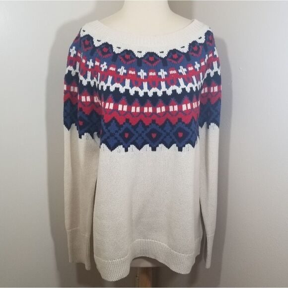 {Chaps} 🆕️ Andrea Fairisle Sweater - Picture 8 of 13